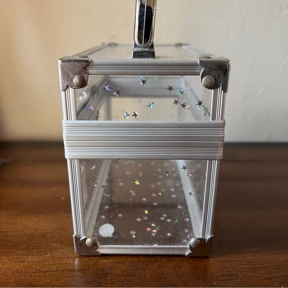 Vintage Caboodles Clear Star Holographic Mini Makeup Case Box Storage - Picture 9 of 11
